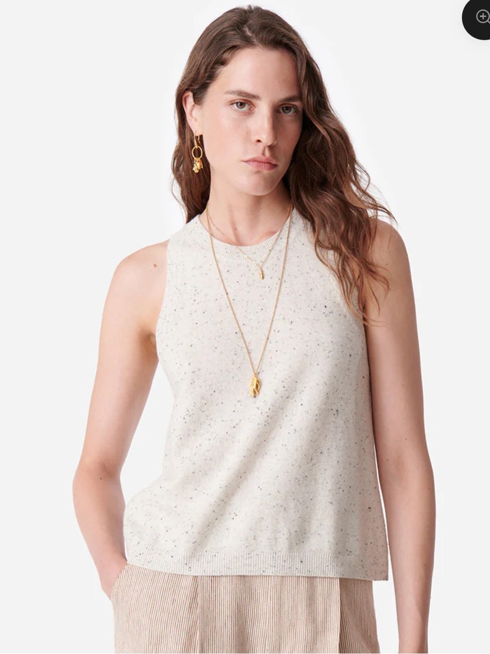 Vanessa Bruno DESIREE CLOUD TANK TOP size XS cashmere